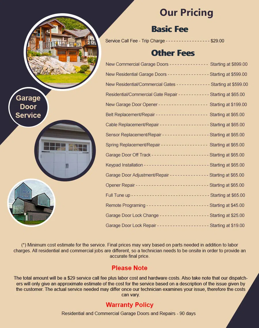 Garage Door Mobile Service Apopka, FL 407-365-2546